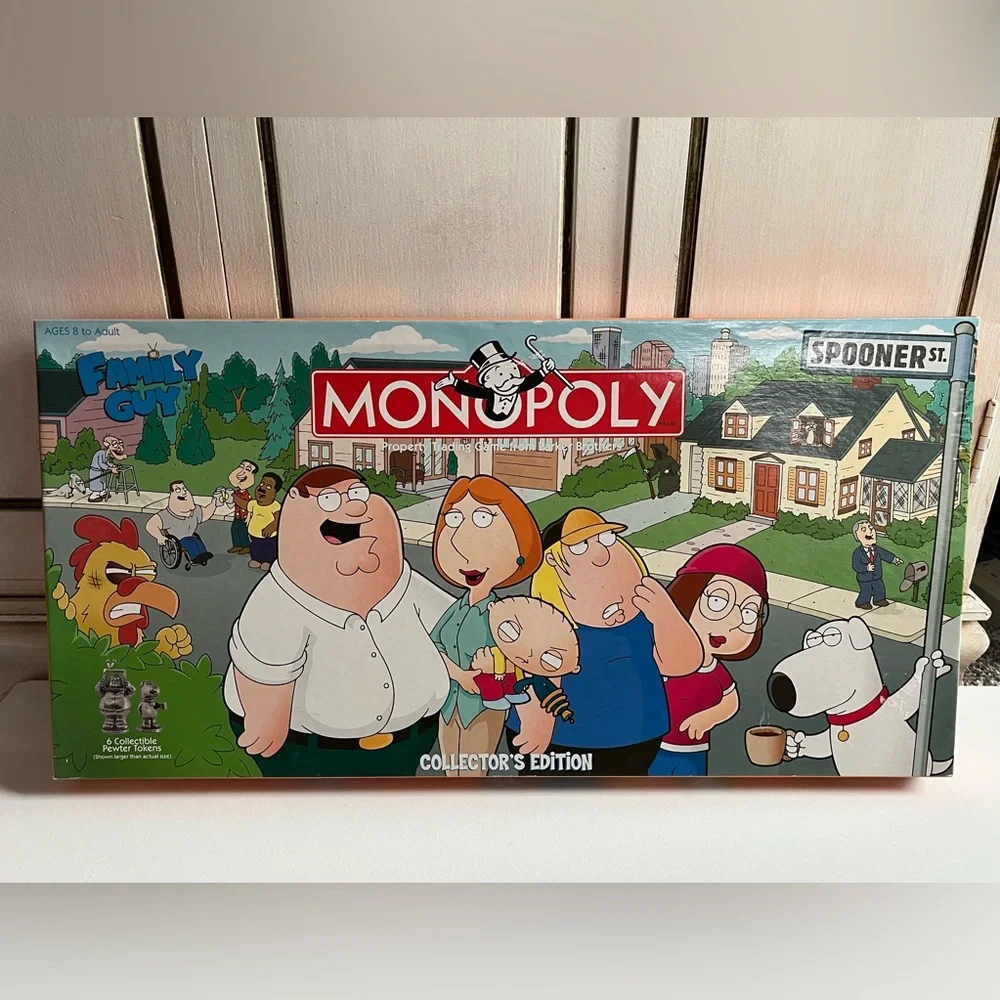 Vintage ‘06 Monopoly The Family Guy Collector’s Edition Pewter pieces board game